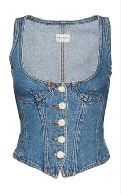 Denim Bustier, Denim Corset, Magda Butrym, Outfit Jeans, 2000s Fashion, Corsets, Looks Vintage, Fashion Killa, Denim Top