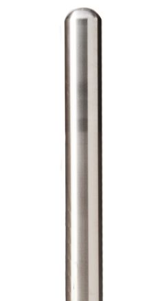 a stainless steel pole on a white background