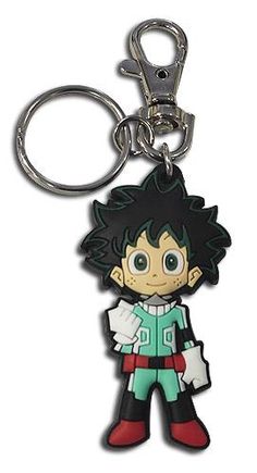 an anime character keychain is shown on a white background