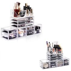 Makeup Organizer 4 Pieces Acrylic Makeup Storage Box with 9 Drawers, Makeup Organizer 4 Pieces Acrylic Stackable Cosmetic Display Cases with 12 Drawers Product Details Specific Uses For Product: Cosmetics Material: Acrylic Special Feature: Durable,Non-slip Brand: DreamGenius Mounting Type: Tabletop Mount Shape: Rectangular Number of Items: 4 LARGE-CAPACITY STORAGE: The makeup organizer includes a 12 lipstick compartments in the top tray and different size drawers. Perfect for lipsticks, eyeshadow and other cosmetics. IMPROVE THE USE OF SPACE: The large capacity design of the 4-piece make up organizers can store many items, improving the space for you by more than 80%. STACKABLE & NON-SLIP CARD SLOT: 4-piece vanity oragnizers can be disassembled and stacked freely according to your preferen Acrylic Makeup Storage, Cosmetic Organiser, Lipstick Brush, Makeup Storage Organization, Acrylic Organizer Makeup, Makeup Storage Box, Makeup Organizers, Cosmetic Display, Vanity Organization