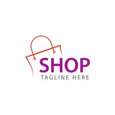 a shopping bag logo with the word shop on it's front and bottom corner