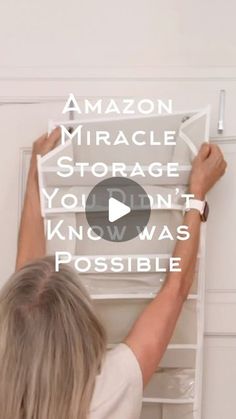 an image of a woman that is working on the wall with words above her reading amazon, mirage, storage, you can't know how i was possible