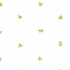 yellow flowers with green leaves on a white background seamless wallpaper pattern stock photo