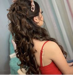 Hairstyle Quinceanera, Wedding Hair Down, Half Up Half Down Hair, Half Up Hair, Crown Hairstyles