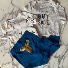 Nwt Just You By Carters. Adorable “Take Me Outside” Theme. Blue Playful Playwear Pants, Playful Blue Pants For Playwear, Woodland Onesie, Old Baby Clothes, Sleeveless Jumper, Boys Fleece, Carters Baby, Tutu Outfits, Girls Leggings