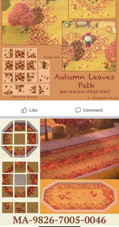 an advertisement for autumn leaves in the park