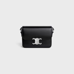 TEEN TRIOMPHE BAG IN SHINY CALFSKIN - BLACK | CELINE Celine Teen Triomphe Bag, Celine Teen Triomphe, Triomphe Bag, Teen Black, Celine Triomphe, Fragrance Bottle, Canvas Messenger Bag, Fragrance Collection, New Sneakers