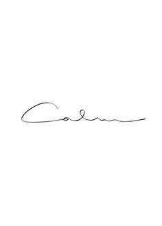 a black and white photo of a person's signature