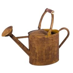 a wooden watering can with a handle on the side and two handles attached to it