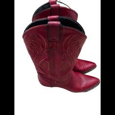 Vintage Women’s Red Abilene Cowgirl Boots Check Measurements For Size. Condition Is Pre-Owned. Shipped With Usps Ground Advantage. Vintage Women, Cowgirl Boots, Lady In Red, Bootie Boots, Vintage Ladies, Ankle Boots, Size 6, Women Shoes, Boots