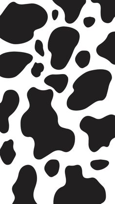 a black and white cow print pattern with spots on the bottom, which are slightly irregularly shaped