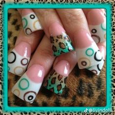 Crystal Nail Designs, Flare Nails, Animal Print Nails Art, Super Cute Nails, Duck Nails, Crazy Nails, Really Cute Nails, Animal Print Nails, Get Nails