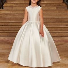 Silhouette:Princess,Ball Gown; Hemline / Train:Floor Length; Closure:Zipper UP; Fully Lined:No; Category:Flower Girl Dresses; Embellishment:Solid Color; Fabric:Satin; Sleeve Length:Sleeveless; Tips:Professional dry cleaner only,Colors may vary slightly due to different monitor settings; Style:Elegant; Occasion:First Communion,Wedding Party; Neckline:Jewel Neck; Brand:LAN TING Express; Listing Date:01/13/2023; Bust:; Hips:; Hollow to Floor:; Waist:; Includes:Dresses; Size Range:Girls Cute Prom Dress, Prom Dress Satin, Cheap Flower Girl Dresses, Princess Flower Girl Dresses, Military Ball Dresses, Girls Dresses Online, Cute Prom Dresses, Communion Dresses, Illusion Dress