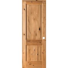 a wooden door on a white background