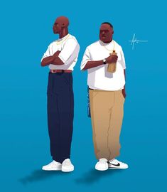 two black men standing next to each other