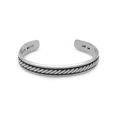 Oxidized sterling silver men's cuff bracelet with rope design. Cuff measures approximately 62mm 47mm wide. .925 Sterling Silver Cuff 10mm Rope Bracelet Men, Mens Cuff Bracelets, Gallery Jewelry, Mens Cuff, Open Cuff Bracelet, Sterling Silver Cuff Bracelet, Rope Design, Sterling Silver Mens, Sterling Silver Cuff