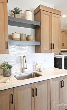 the kitchen is clean and ready for us to use in its new owner's home