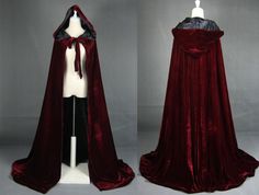 Support wholesale, price concessions, thank you! Item description: Velvet made with my personal attention to detail and design! Super sized Medieval hood - 22" high by 17" deep! Full 51 -- 63 Inches ( size:S, M, L, XL or XXL for pick ) - ( back of neck to bottom hem ) Gothic  circumference - 185-195 ( size: S, M, L, XL or XXL for pick ) inches around bottom hem! Size Chart / Cloak Sizing Guide: other country need Use TNT/UPS/(TNT/UPS need to pay another expenses) (example :Netherlands, Poland, I Witch Wedding, Wedding Cloak, Costume Capes, Fest Outfits, Wedding Cape, Medieval Costume, Hooded Cloak, Medieval Dress, Fantasy Dress