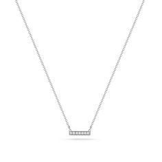 One of our most coveted items, this gold and diamond bar necklace is a DRD favorite. This dainty diamond bar necklace is the perfect piece of minimal jewelry for everyday wear. Made of 14k gold and pavé-set diamonds, this bar necklace looks amazing alone or layered. It pairs well with everything in your jewelry box. Wear it with anything from an understated tee to a little black dress. Seen on celebrities every day and on the red carpet, this piece makes a great gift for a loved one or for yours Rose Bar, Bar Necklaces, Dana Rebecca Designs, Rose Diamond, Diamond Bar Necklace, Buddha Pendant, Gold Bar Necklace, Diamond Bar, Minimal Jewelry