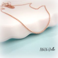 "Welcome to my Etsy Shop! Here I have a beautiful rose gold curb chain. This chain is the perfect layering necklace to add to your collection. It is perfect for everyday to wear all by itself or paired with other necklaces. It is simple and dainty! Picture #6 shows the necklace paired with the lovely gold lace chain :) details are as follows: Curb chain is rose gold filled not plated! 1.2mm curb chain Chain is finished with spring ring clasp closure :0) Don't know what size to choose?? Best way Rose Gold Choker Necklace, Rose Gold Choker, Dainty Choker Necklace, Gold Curb Chain, Dainty Rose, Gold Chain Choker, Choker Chain, Dainty Choker, Necklace Layering