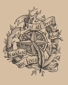 an old school tattoo design with the words not all those are lost