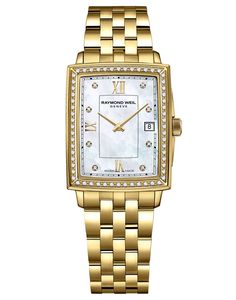 Mother-of-pearl dial, 68 diamonds, Gold PVD plating. Brown Leather Strap Watch, Sophisticated Art, Swiss Luxury Watches, Raymond Weil, Swiss Luxury, Latest Watches, Diamonds And Gold, Brown Leather Strap, Pearl Diamond