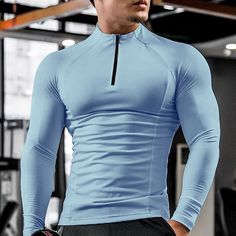 Men's Compression Shirt Running Shirt Thumbhole Half Zip Long Sleeve Base Layer Athletic Athleisure Winter Breathable Quick Dry Soft Running Jogging Training Sportswear Activewear Solid Colored Dark Compression Long Sleeve Sportswear, High Stretch Athleisure Tops For Sports, High Stretch Functional Sports Tops, Sweat Resistant Yoga Top, Athletic Heather Stretch Tops For Fitness, High-stretch Functional Sports Top, Long Sleeve Athletic Heather Activewear For Training, Athletic Heather Long Sleeve Activewear For Training, Functional Long Sleeve Activewear In Athletic Heather