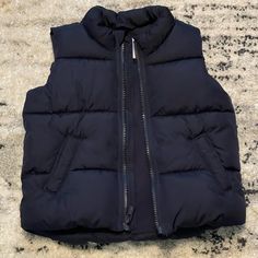 2t Blue Puffer Vest Blue Puffy Vest Outfit, Navy Blue Puffy Vest Outfit, Navy Down Puffer Outerwear, Black Puffer Vest Denim, Navy Puffer Vest, Blue Puffer, Puffy Vest, Puffer Vest, Kids Jacket