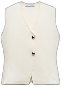 Chic V-neck Vest With Button Closure, Elegant V-neck Vest With Buttons, Chic V-neck Sweater Vest With Buttons, Chic Sweater Vest For Work With Button Closure, Chic V-neck Cardigan Vest, Chic Buttoned Tank Top, Chic Fall Tank Top With Button Closure, Elegant Fall Sweater Vest With Buttons, Chic Buttoned Sweater Vest For Work