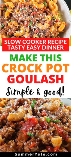 this crock pot goulash recipe is so easy to make