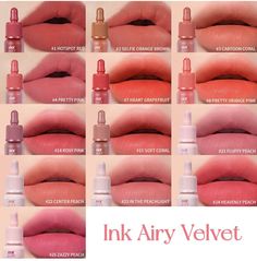 Ink Airy Velvet Lip Tint, Ink Airy Velvet, Lip Tint Colors, Gradient Lips, Berry Good