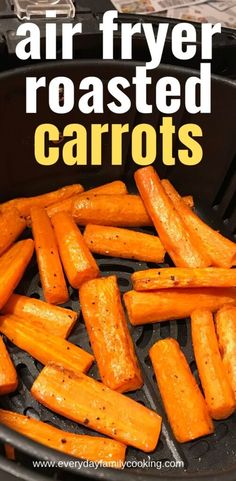 roasted carrots made in an air fryer