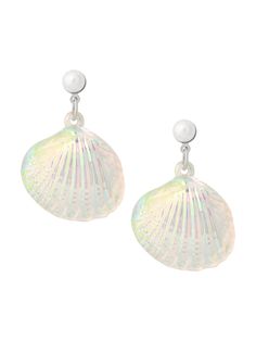 PRICES MAY VARY. This seashell earrings has the perfect touch to elevate your sea vibes summertime aesthetic jewelry Stud style, hologram plastic seashell pendant with pearl details, push back closure Available in set of necklace, dangle earrings or stud earrings, also as seperated items Kiss me hard before you go, let's have summertime happiness with Ojerry Summer Collection, bring to you the breathe from seashell, starfish, dolphin, seashore,... things that can't be apart from the beach Our mo Summer Beach Jewelry With Mother Of Pearl, Beach Silver Pearl Shell, Silver Pearl Shell For Beach, Trendy Shell-shaped Jewelry As A Gift, Summer Ocean-inspired Jewelry With Pearl Charm, Ocean-inspired Summer Jewelry With Pearl Charm, Summer Shell Pearl Jewelry, Summer Shell-shaped Pearl Jewelry, Summer Pearl Shell Gift