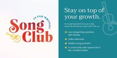 an advertisement for song club on the side of a building