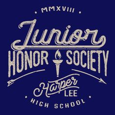 the logo for junior's senior society, which is located in an old school style