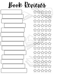 the book review worksheet with stars on it