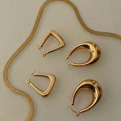 hazel hoops x sofia hoops by richesszn Sofia, 18k Gold, Plating, Stainless Steel