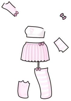 an image of a dress and socks on the ground with paper flying around it's feet