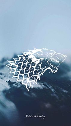 a game of thrones wallpaper with the starker's head on it