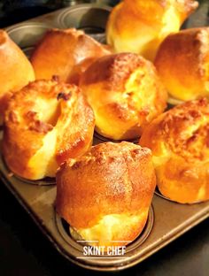 yorkshire pudding recipe in a muffin tin with text overlay