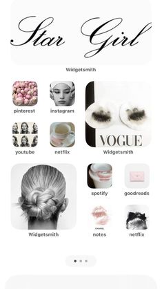 a poster with different types of hair and makeup