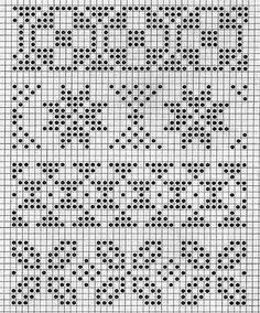 a cross stitch pattern with black and white dots