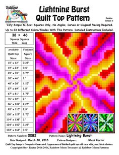 the pattern for this quilt is very colorful