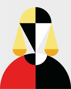 a poster with an image of a woman's face in black, yellow and red