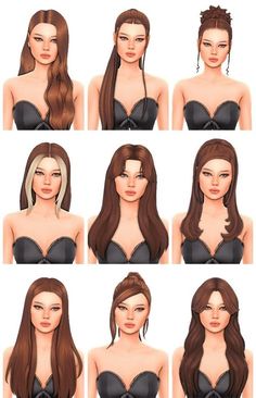 #thesims4 #sims4cc #sims4ccfinds #ts4cc #sims4cchair #hair Sabrina Hair, Hair Sims 4 Cc, Sims 4 Cc Hair, Get Thicker Hair, Mod Hair, Cc Hair, Trending Hair, Cc Mods, Pelo Sims