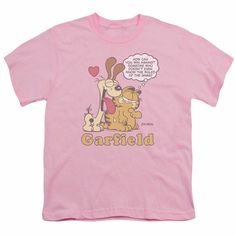 Garfield Cant Win Kids Youth T Shirt Licensed TV Movie Comic Tee Light Pink Garfield Cant Win Kids Youth T Shirt Licensed TV Movie Comic Tee Light Pink The Garfield Cant Win Kids Youth T Shirt Item Description: The Garfield Cant Win Kids Youth t-shirt is made from 100% pre-shrunk medium weight cotton.   Kids Youth t-shirt is made from 100% pre-shrunk medium weight cotton.  Every item we sell is original and fully licensed. If a shirt is designated as "distressed", the design contains intentional Y2k Fashion Outfit, Silly Shirt, Printed Clothing, Tv Movie, Long Shirt, Tee Design, Graphic Shirts, Infant Tees, Pretty Outfits