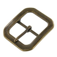 an old metal buckle on a white background