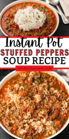 instant pot stuffed peppers soup recipe with rice