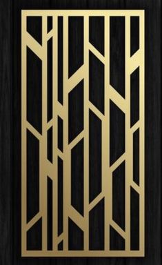 a black and gold art deco wallpaper with an abstract geometric design on the side