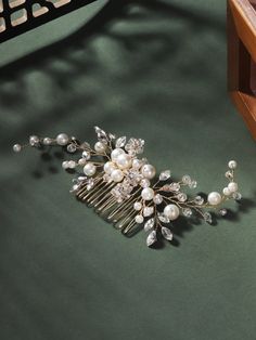 1pc Women's Classic Handmade Crystal Pearl Bridal Hair Comb, Wedding Bride Updo Styling Decorative Hair Accessory Gold Boho   Copper Plants   All Wedding & Event, size features are:Bust: ,Length: ,Sleeve Length: Wedding Bride Updo, Pearl Bridal Hair Comb, Pearl Bridal Hair, Bride Updo, Bridal Hair Combs Pearl, Decorative Hair Combs, Bridal Headwear, Copper Wedding, Gold Hair Accessories